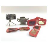 ANTIQUE TABLE LIGHTERS AND COCA-COLA 3-D GLASSES