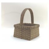 SQUARE SPLINT OAK GATHERING BASKET
