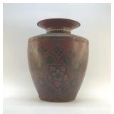 LG KASHMIRI INDO-RAJ RED METAL VASE
