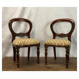 PAIR VICTORIAN STYLE BALLOON BACK DOLL CHAIRS