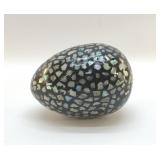 LARGE MOTHER OF PEARL MOSAIC EGG