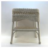 VTG WICKER END TABLE