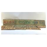 15 VTG NC LICENSE PLATES 1969, 70, 71, 73, 72, 74