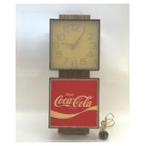 1970S COCA-COLA LIGHTED WALL CLOCK