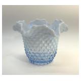 FENTON BLUE HOBNAIL BOWL 5'