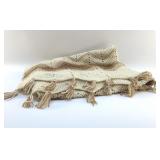 AFGHAN CROCHETED THROW LAP BLANKET