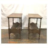PAIR VTG IMPERIAL FURNITURE MAGAZINE SIDE TABLES