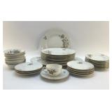 HAVILAND LIMOGES 'TWILIGHT ROSE' BAVARIAN CHINA
