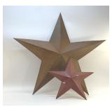 PAIR OF TIN STARS