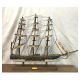 VTG WOODEN SHIPS MODEL FRENCH FRIGATE ST LOUIS