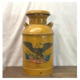 LARGE SOUTHERN DAIRIES PAINTED MILK CAN EAGLE