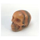 ORANGE CALCITE CRYSTAL SKULL 3.5"