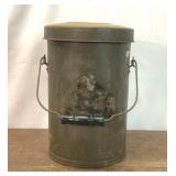 VTG METAL PAIL WITH LID