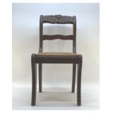 ANTIQUE CARVED ROSEWOOD CHILD'S CHAIR