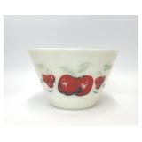 1960s FIRE KING MILK GLASS APPLES MIXING BOWL