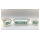 1957 PYREX AMISH REFRIGERATOR DISHES