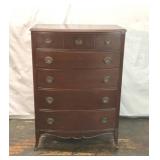VTG federal style mahogany five drawer Chest