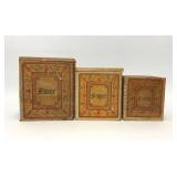 VTG NESTING DOVETAIL WOODEN KITCHEN CANISTERS