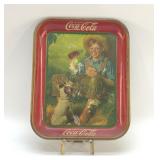 1931 COCA-COLA BAREFOOT BOY ADVERTISING TRAY