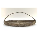 1800's PRIMITIVE SPLIT OAK CANOE BASKET