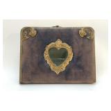 C.1900 PORTRAIT ALBUM BRASS ORNATE TRIM