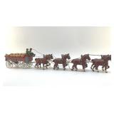CAST IRON HORSES AND WAGON