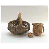 3 VTG SMALL GODSEYE BASKETS