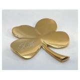 1984 BRASS FOUR LEAF CLOVER PAPERWEIGHT