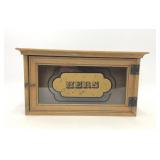 RUSTIC HERS HINGED GLASS DOOR WALL CABINET