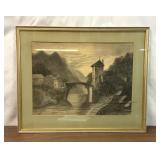 VTG CHARCOAL DRAWING ST MAURICE SWITZERLAND