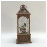 PAGODA LIGHTED HUMMINGBIRDS, GLITTER GLOBE