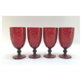 PRINCESS HOUSE POINSETTIA RUBY GOBLETS