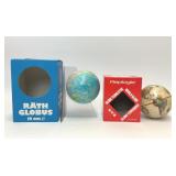 2 VTG WORLD GLOBES RATH GLOBUS REPLOGLE IN BOX