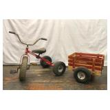 YERF DOG TRICYCLE DETACHABLE WOODEN TRAILER