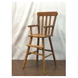 VTG WOODEN DOLL HIGH CHAIR