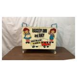 1970s RAGGEDY ANN & ANDY TOY MOVING ROLLING BOX