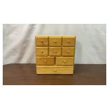 WOODEN 9 DRAWER ORGANIZING CABINET