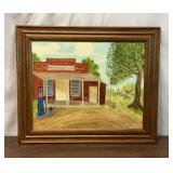 1990 ORIGINAL PAINTING RICES GENERAL STORE