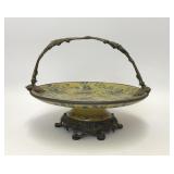 VTG DOMINIC PORCELAIN BRASS BUTTERFLY CENTERPIECE
