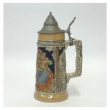 VTG CERAMIC LIDDED GERMAN BEER STEIN TAVERN