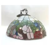 LEADED GLASS ROSE CHANDELIER PENDANT, LIGHTING