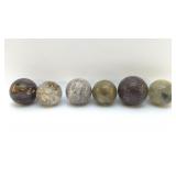6 QUARTZ CRYSTAL SPHERES