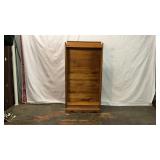VTG ROPE TOP WOODEN 5 SHELF BOOKCASE