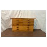 SOLID WOOD 8 DRAWER COLLECTORS CABINET CHEST
