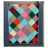 VTG REVERSIBLE COLORFUL PATCHWORK QUILT