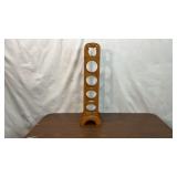 WOODEN COUNTRY KITCHEN WINE RACK APPLE CUT OUT
