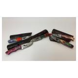 5 CUSTOM MADE KNIVES WITH SHEATHS