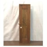 HANDPAINTED FOLK ART NARROW WOODEN CABINET