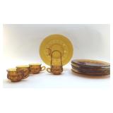 INDIANA GLASS KINGS CROWN LUNCHEON PLATES