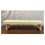 SHORT WHITE WOODEN BENCH OR WIDE STEP STOOL